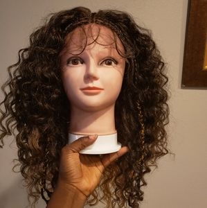 Gorgeous Fulani Front Braid Curly Lace Front Wig